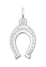 felicitous itsy-bitsy horseshoe silver baby charm